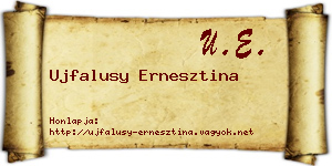 Ujfalusy Ernesztina névjegykártya